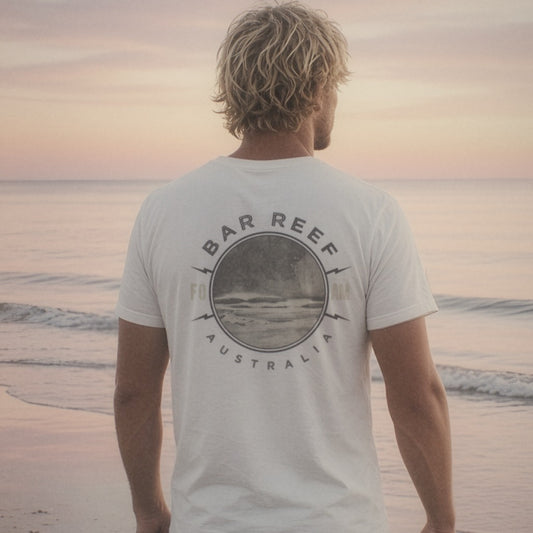 Bar Reef Tee - Foam Riders surf tee, back print