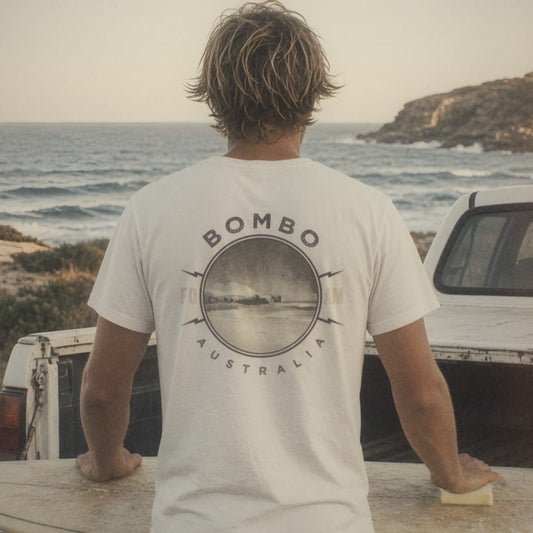 Bombo Tee - Foam Riders surf tee, back print