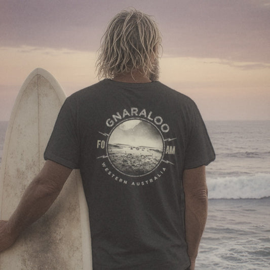 Gnaraloo Tee - Foam Riders surf tee, back print