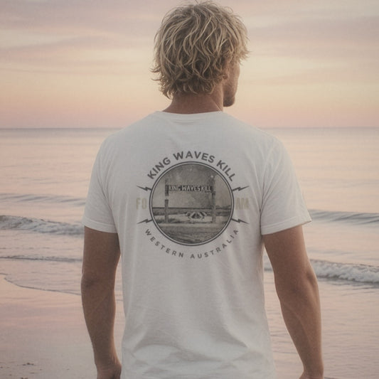 King Waves Tee - Foam Riders surf tee, back print