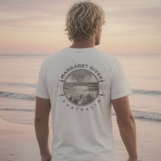 Margaret River Tee - Foam Riders surf tee, back print