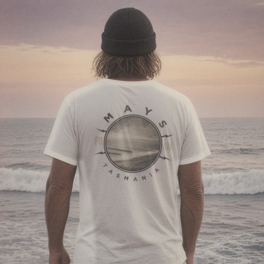 Mays Tee - Foam Riders surf tee, back print