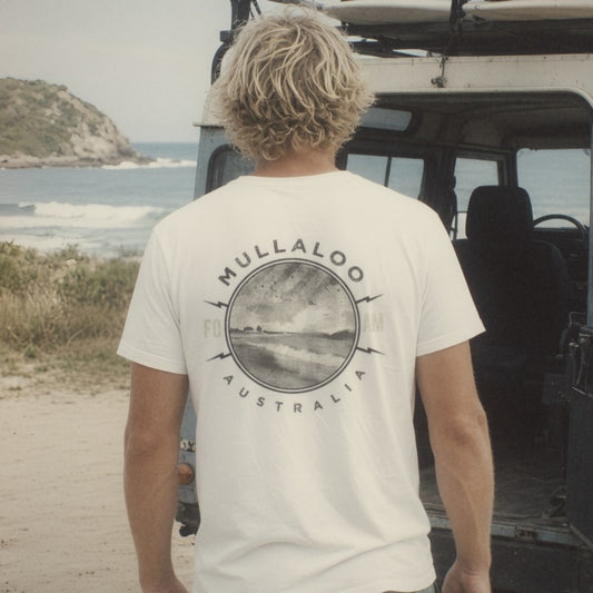 Mullaloo Tee - Foam Riders surf tee, back print
