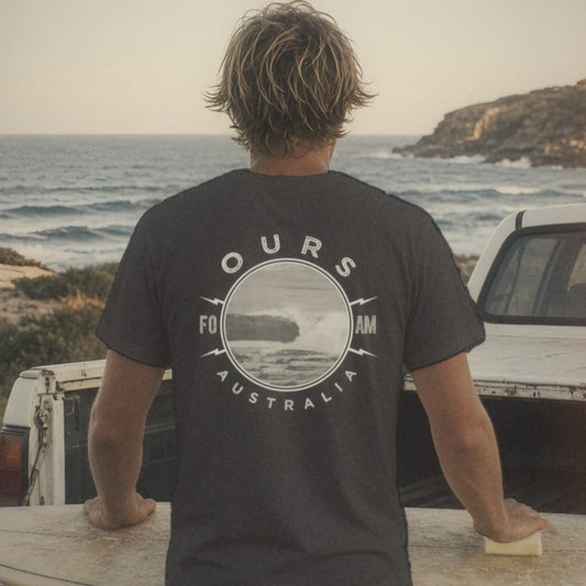 Ours Tee - Foam Riders surf tee, back print