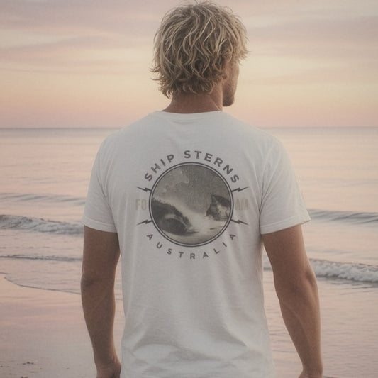 Shipsterns Tee - Foam Riders surf tee, back print