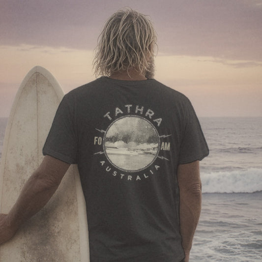 Tathra Tee - Foam Riders surf tee, back print