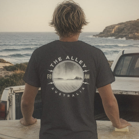 The Alley Tee - Foam Riders surf tee, back print