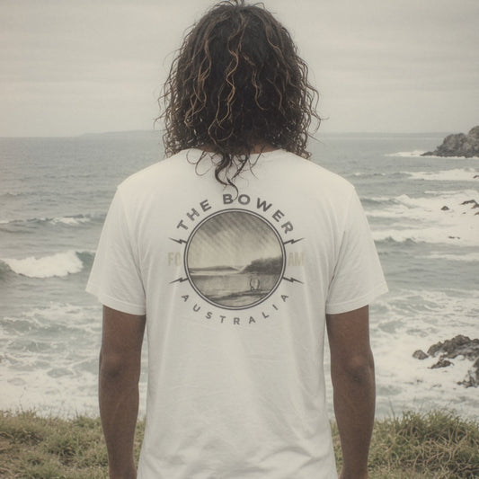 The Bower Tee - Foam Riders surf tee, back print