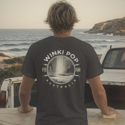Winki Tee - Foam Riders surf tee, back print